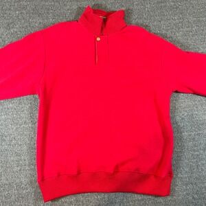 Orvis Signature Collection Pullover‎ Mock Neck Sweatshirt Casual Red Mens Large